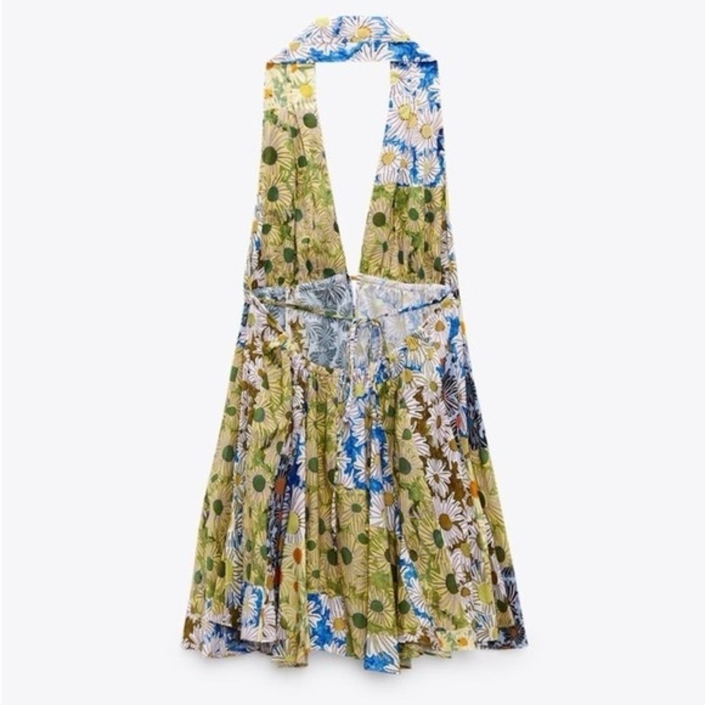 🦋 BLOGGERS FAVORITE 🦋 NWT ZARA PRINTED SHORT DRESS SIZE S VACATION - Picture 12 of 13